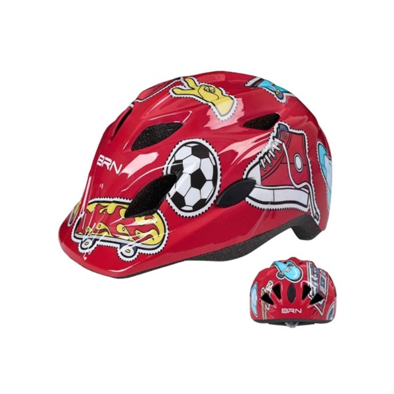 Casco BRN Sticky rosso – Taglia S, leggero, sicuro e dal design moderno.