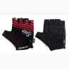 Guanti ciclistici DEKO nero e fucsia con palma antiscivolo e design ergonomico