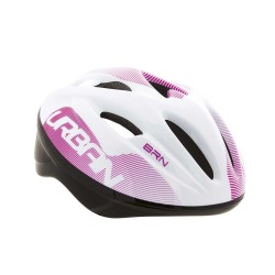 "Casco BRN Urban bianco/rosa – Taglia M, leggero e sicuro per l’uso urbano."