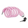 Lucchetto BRN a spirale 1200x12 mm con chiave, cavo in acciaio rivestito in silicone per la sicurezza della bicicletta.