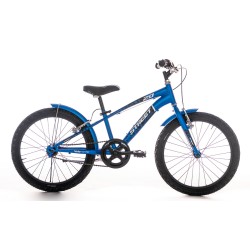 MTB Velomarche Street Gang 20" Blue con telaio in acciaio e ruote da 20", ideale per bambini e ragazzi che amano l'avventura.