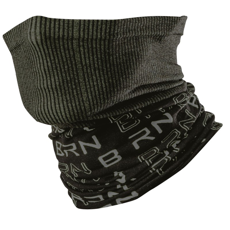 Tubo collo BRN nero e grigio per ciclismo invernale