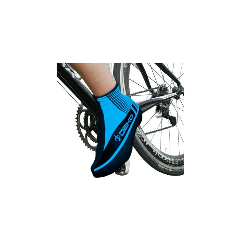 DEKO Copriscarpe STYLE Azzurro – protezione antivento e impermeabile per il ciclismo.
